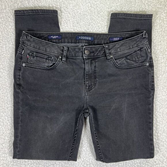 VIGOSS Denim - Vigoss Jeans Womens Size 30x29 (Actual 30x28) Black Jagger Skinny Stretch Grunge